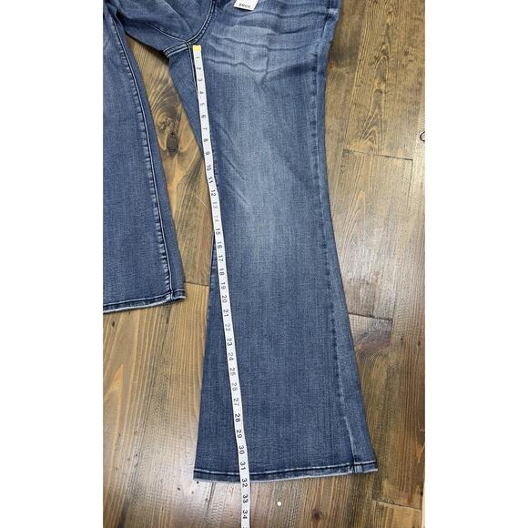 NWT JUDY BLUE Jeans JB8288-JS MD Flare Fit Leg Denim High Rise Sz 14 Medium Blue - Picture 4 of 5